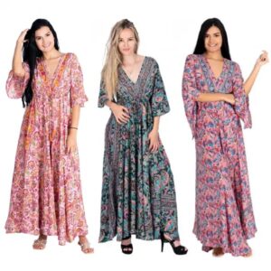 robe femme, robe soie, robe été, robe soie été, robe rose, robe été décolleté, robe décolleté dos, robe bretelles soie, robe boheme, robe boheme été, robe boheme ibiza, robe ibiza, robe boheme soie, robe kimono, robe kimono soie, robe kimono soie femme, Robe longue bohème d'été en soie indienne Ibiza - Rose/Orange/Noir, robe ibiza, robe boheme ibiza, robe boheme, robe ibiza soie